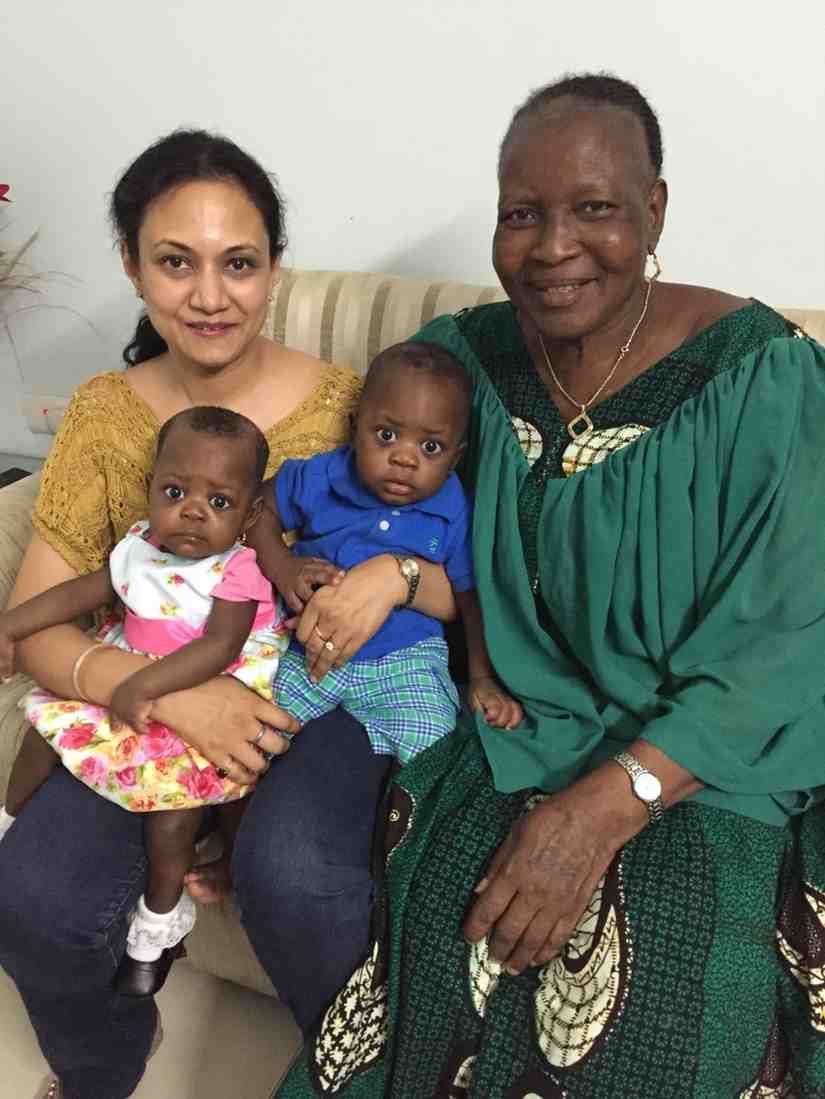 Patient with doctor after successful treatment in India