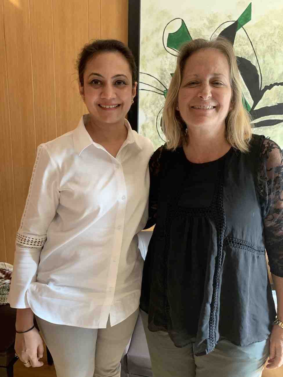 Patient with doctor after successful treatment in India