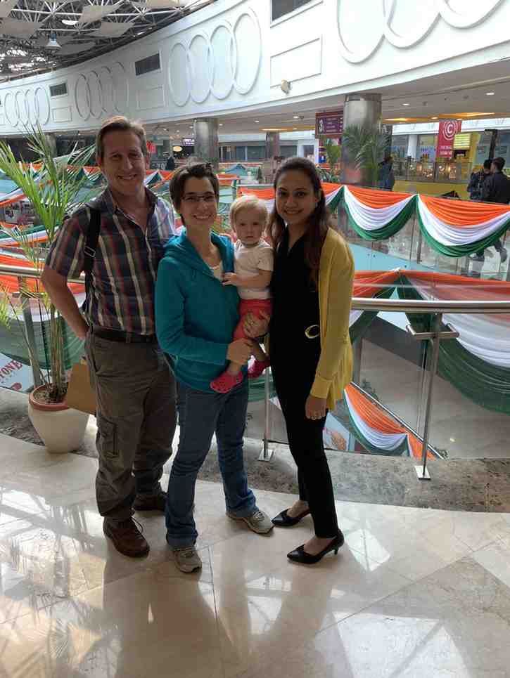 Patient with doctor after successful treatment in India