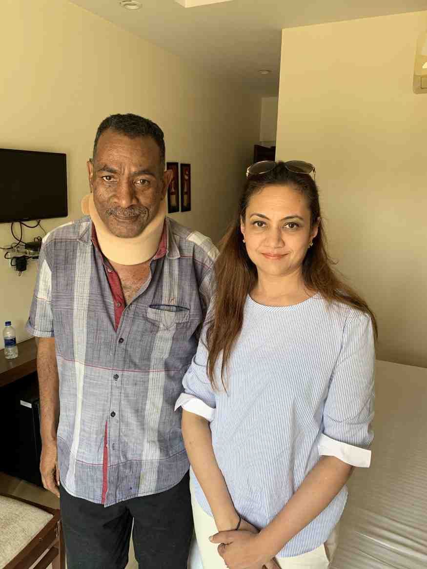 Patient with doctor after successful treatment at MedWorldIndia