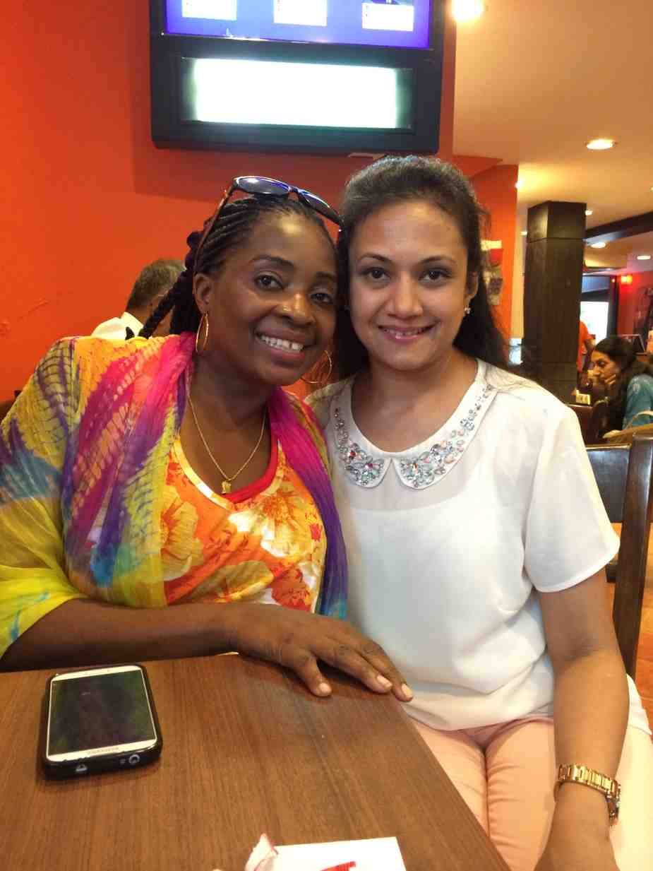 Patient with doctor after successful treatment in India